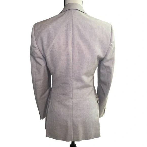 Vintage Yves Saint Laurent Grodins Blazer Taupe Designer Sport Coat Neutral - Picture 2 of 7